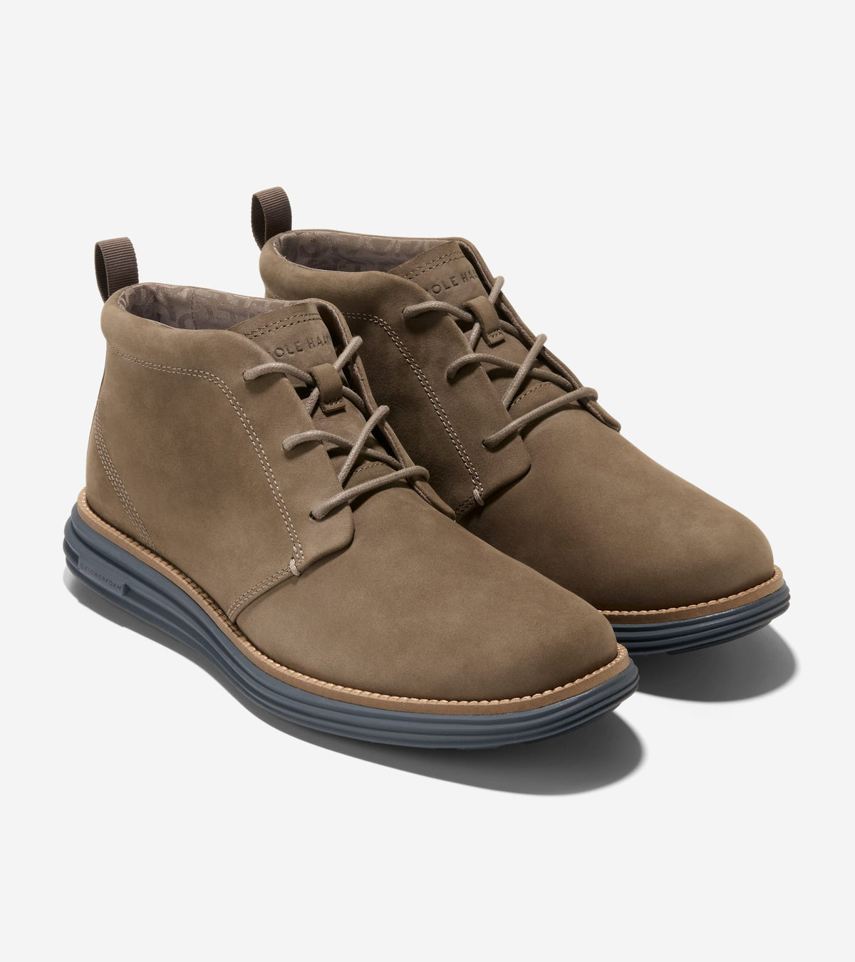 C44799:IRISH COFFEE NUBUCK / NATURAL / GRAY PINSTRIPE WP