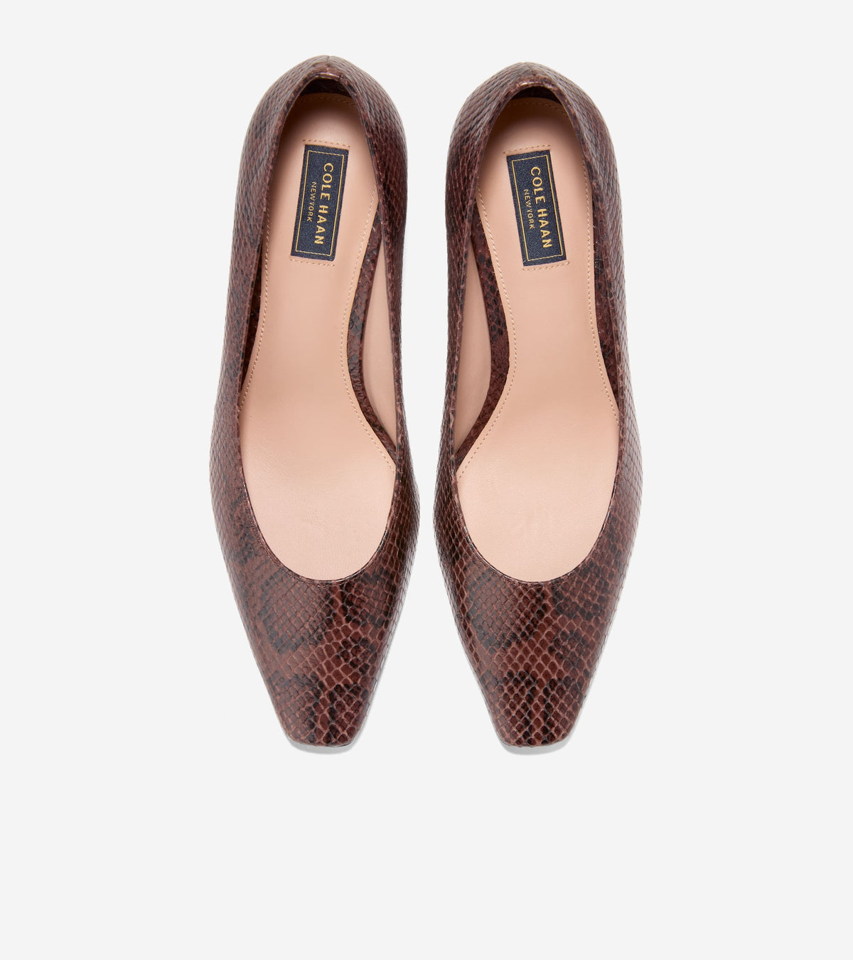 W37099:CH HICKORY GLOSSY SNAKE PRINT LEATHER